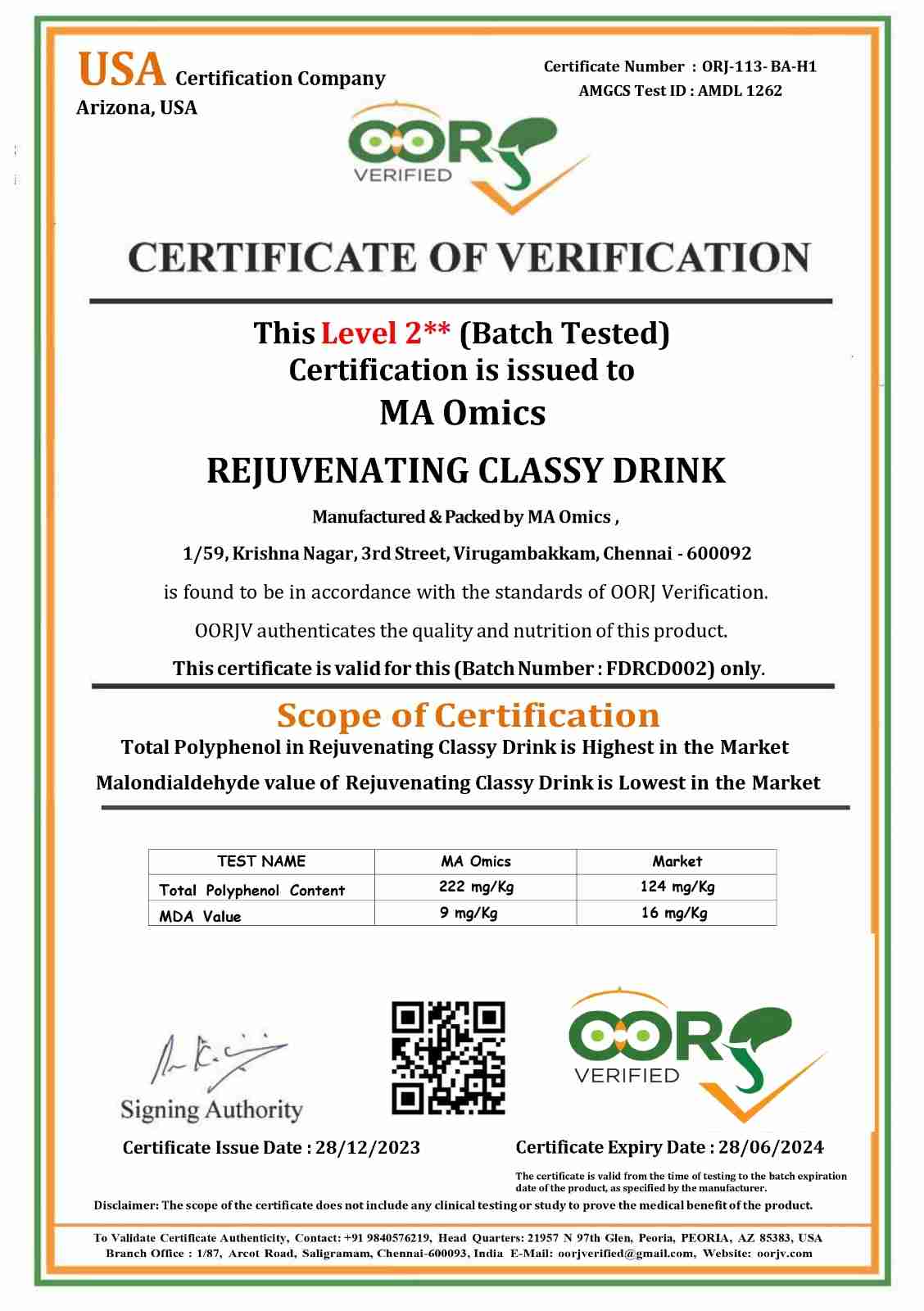 Rejuvenating Classy Drink