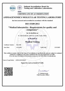 NABL Certificate for Molecular Testing